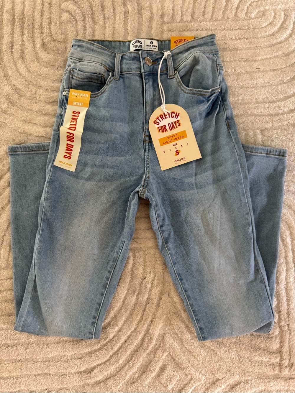 Wax Jean Light Wash Slim Straight Men's Jeans